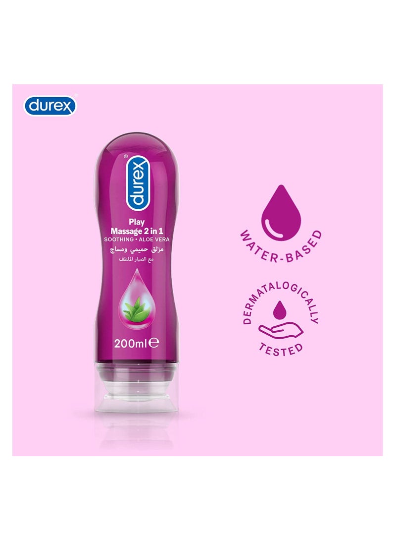 Durex Play Original Massage Gel 2In1 Lube Soothing Aloe Vera 200ML