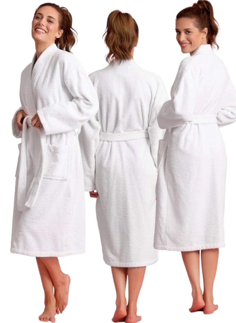 3 Pieces Terry Weave Cotton Bathrobe Free Size