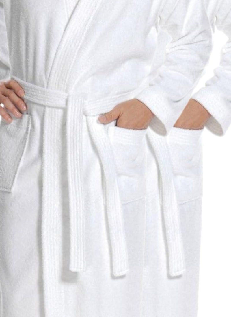 2 Pieces Unisex  Bathrobe Free Size Plush And Absorbent Cloth