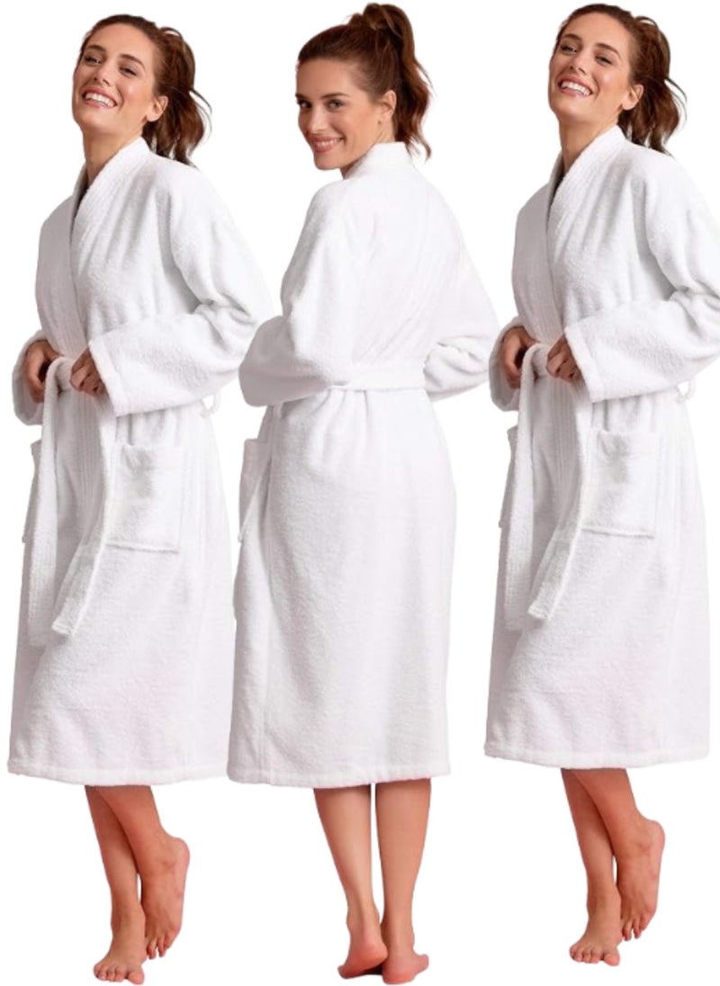 3 Pieces Light Weight and Quick Drying Bathrobe Free Size