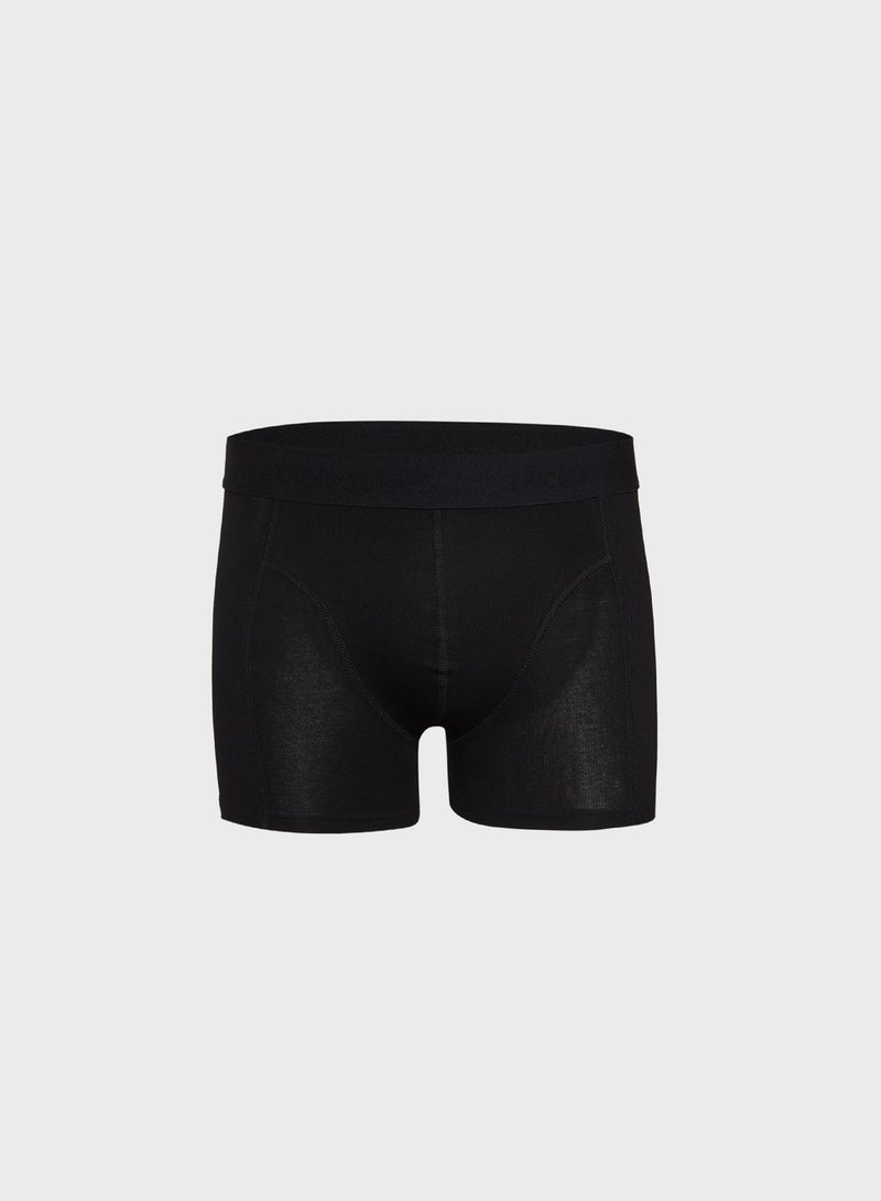 3 Pack Logo Band Trunks Black