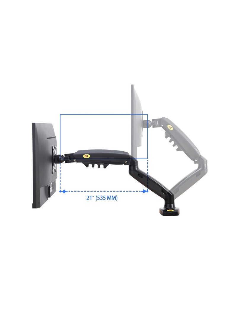 NB F160 Gas Strut Desk Dual Monitor Mount Arm Support for 17