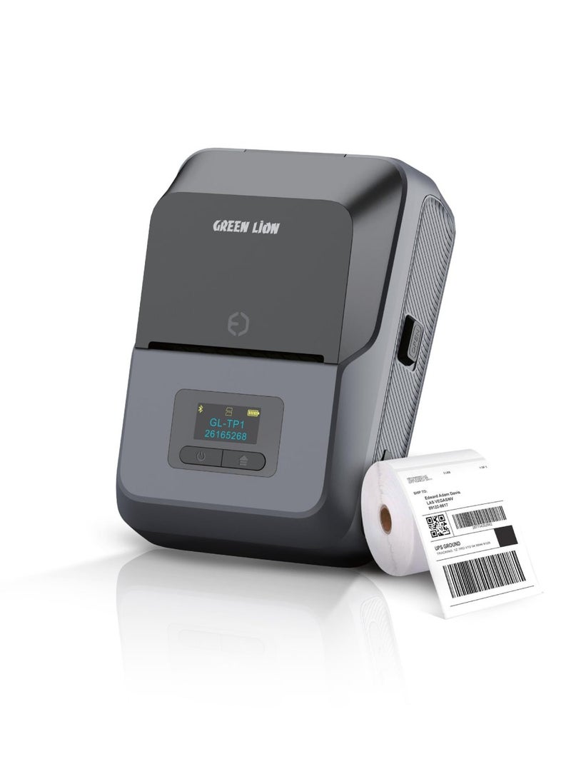 Thermal Printer With 203 DPI Printing Resolution / 15-50mm Label Width / Bluetooth & Type-C Connection / Bulk Printer / Mobile Editing / TFT Screen Display - Grey