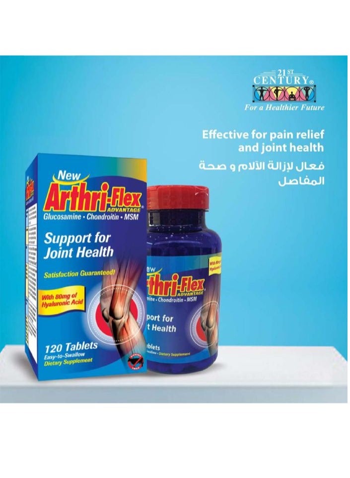 Arthri-Flex Advantage Tablet With MSM, Glucosamine, Chondroitin & Hyaluronic Acid, For Joint Health, Pack of 60's