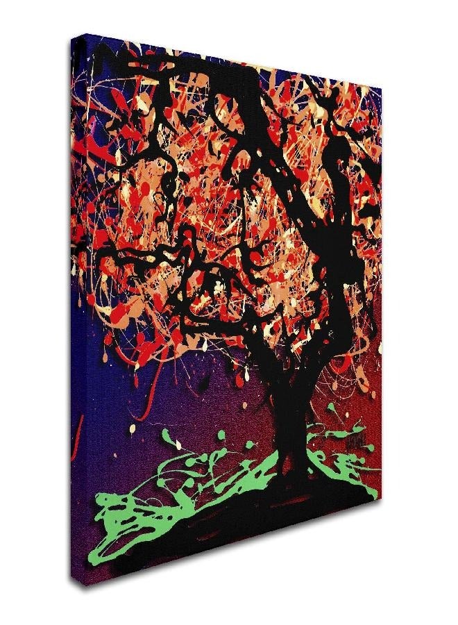 Fall Red Tree Artwork by Roderick Stevens, 24 x 24