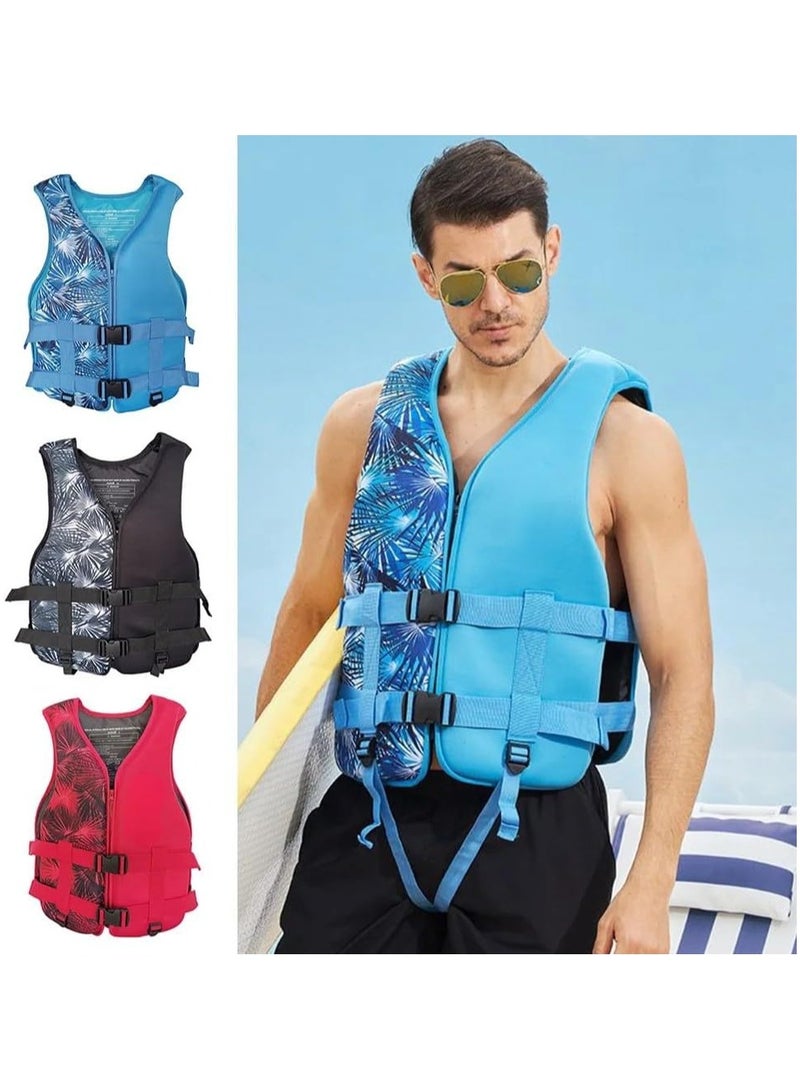 Foam Neoprene Super Soft Professional Swimming Life Jacket Swim Vest Size Large 60 to 75 KG - Blue