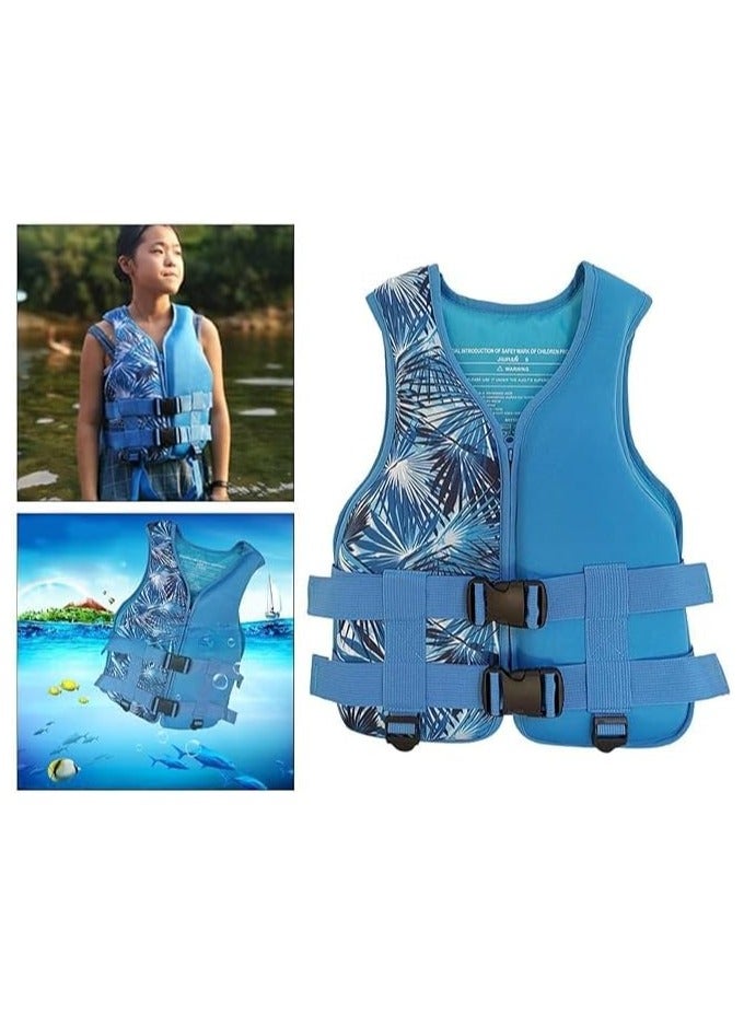 Foam Neoprene Super Soft Professional Swimming Life Jacket Swim Vest Size Large 60 to 75 KG - Blue