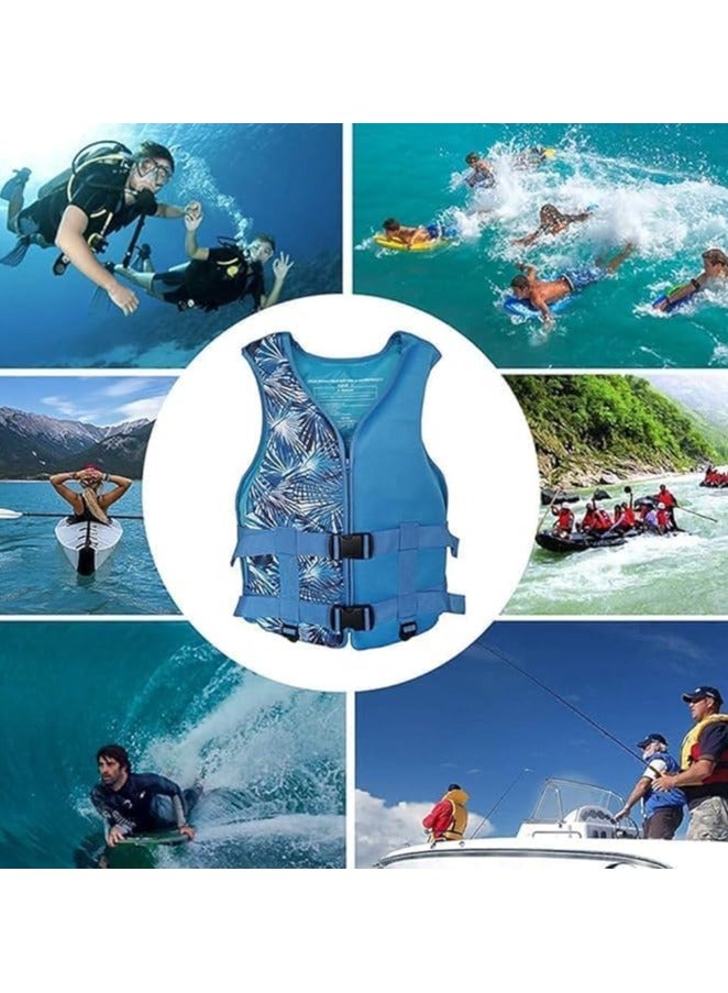 Foam Neoprene Super Soft Professional Swimming Life Jacket Swim Vest Size Large 60 to 75 KG - Blue