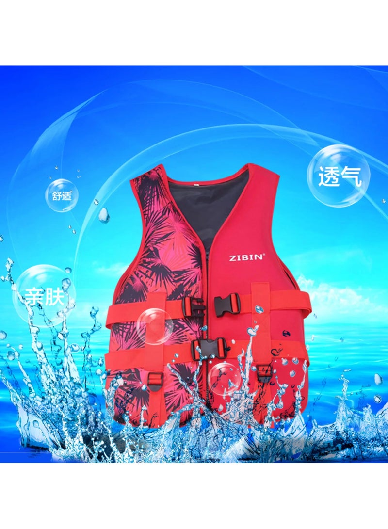 Red swim jacket size L