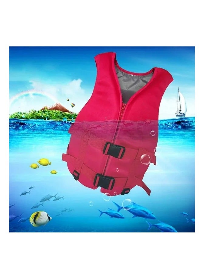 Red swim jacket size L