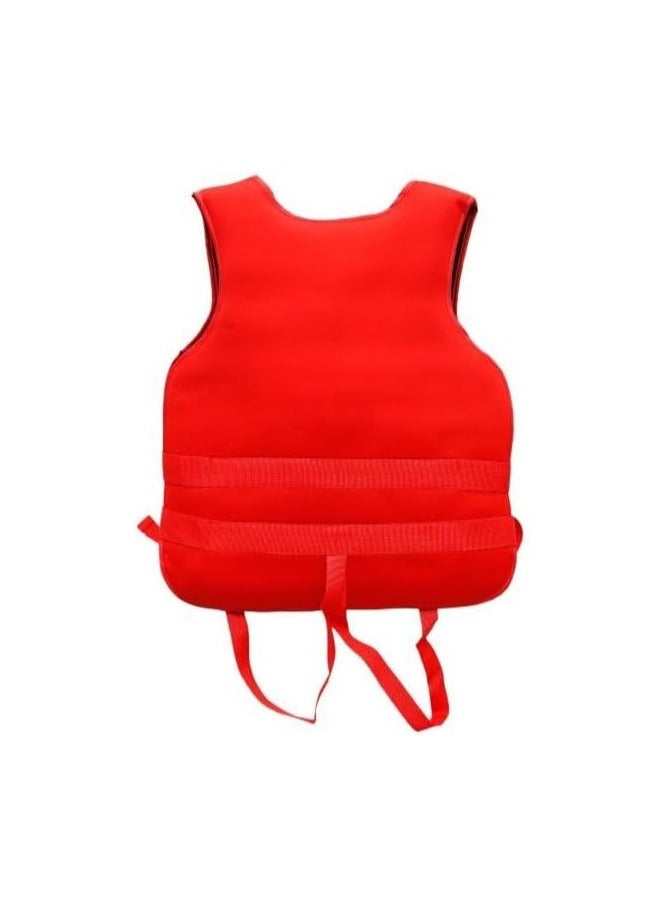 Foam Neoprene Super Soft Professional Swimming Life Jacket Swim Vest Size X-Large 75 to 100 KG - Red.