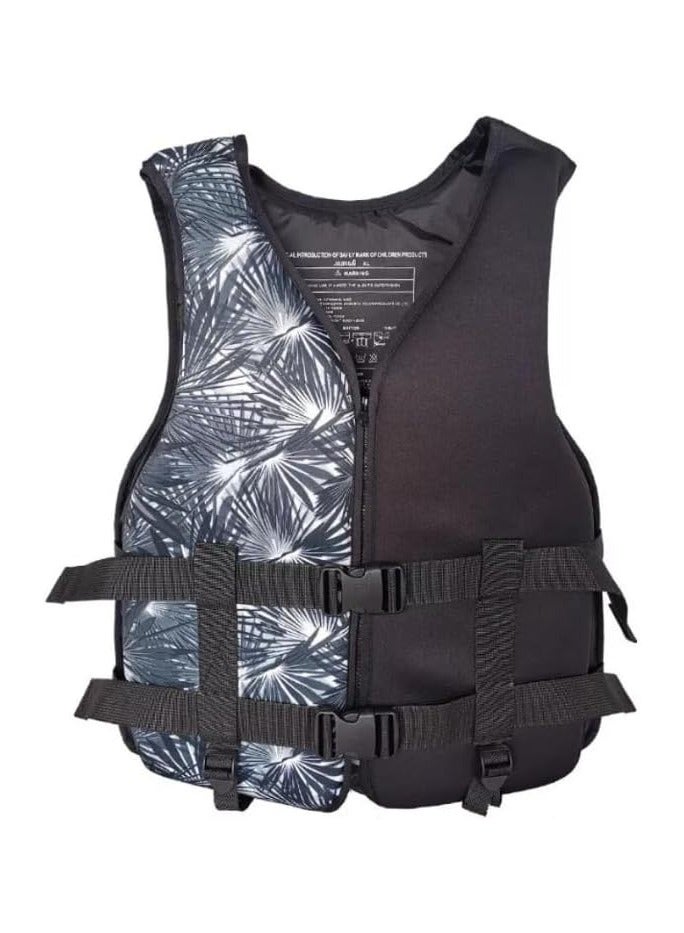 Life Jacket Safety Vests Water Suit Kayak Boating Swimming Surfing Drifting Gear Size XXL 90 to 120 Kg - Black