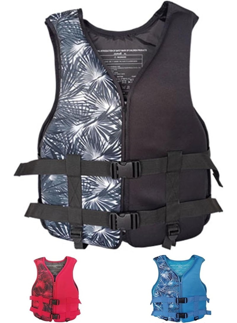Life Jacket Safety Vests Water Suit Kayak Boating Swimming Surfing Drifting Gear Size XXL 90 to 120 Kg - Black