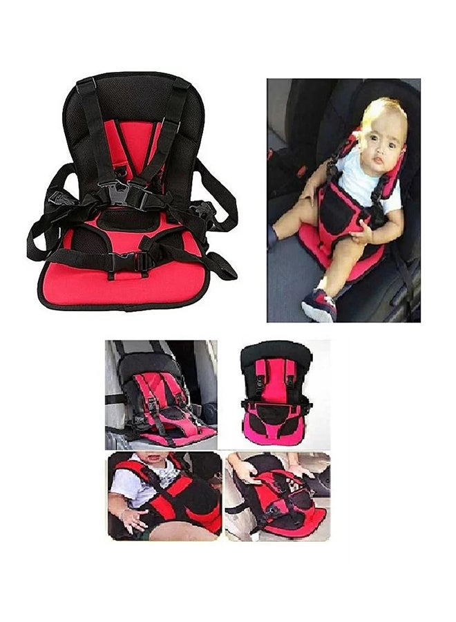 Cotton Multi-Functional Comfortable Baby Safety Car Seat With Harness - Red