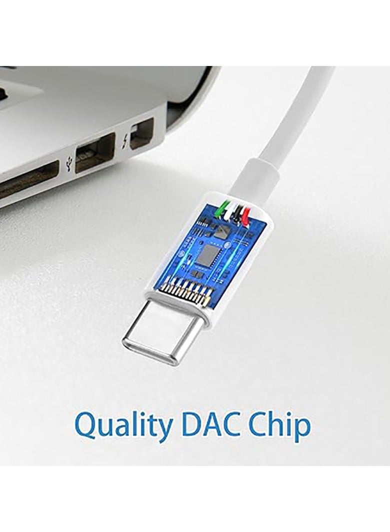 USB C to Lightning headphone audio adapter for iPhone 15 Plus/Pro Max,Type C Revolution female Lightning headphone Converter (supports voice) for iPad Air Mini MacBook, does not support charging data transfer