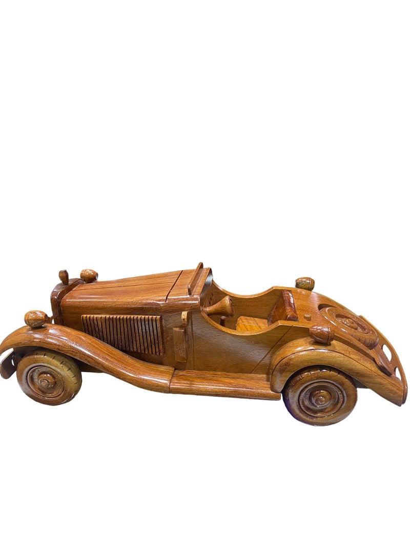 Vintage Royal Vehicle Wooden Model, 33cm Length