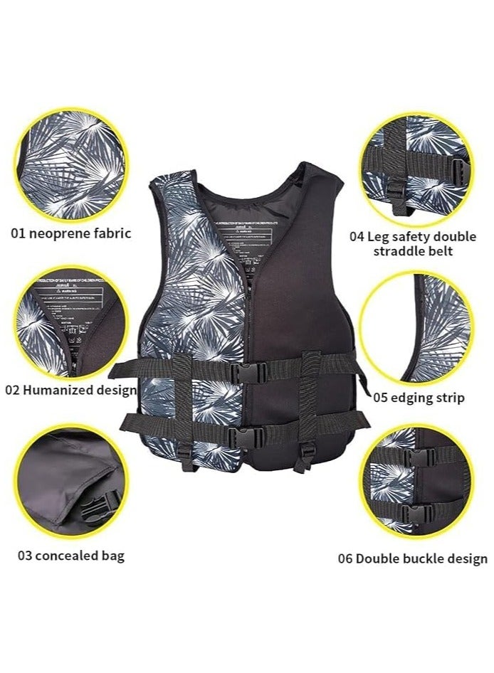 Life Jacket Safety Vests Water Suit Kayak Boating Swimming Surfing Drifting Gear Size XXL 75 to 100 Kg. - Yellow