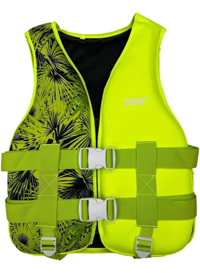 Life Jacket Safety Vests Water Suit Kayak Boating Swimming Surfing Drifting Gear Size XXL 75 to 100 Kg. - Yellow
