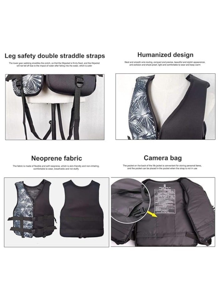 Life Jacket Safety Vests Water Suit Kayak Boating Swimming Surfing Drifting Gear Size XXL 75 to 100 Kg. - Yellow
