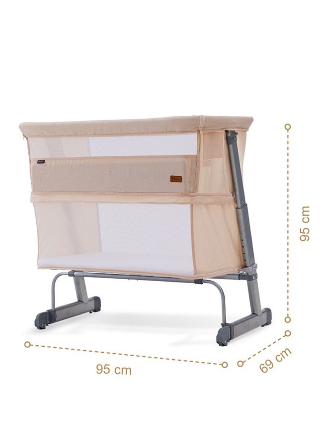 All In One, 0-4 Years Bedside Crib Cot And Sofa Expansion Pack - Ivory