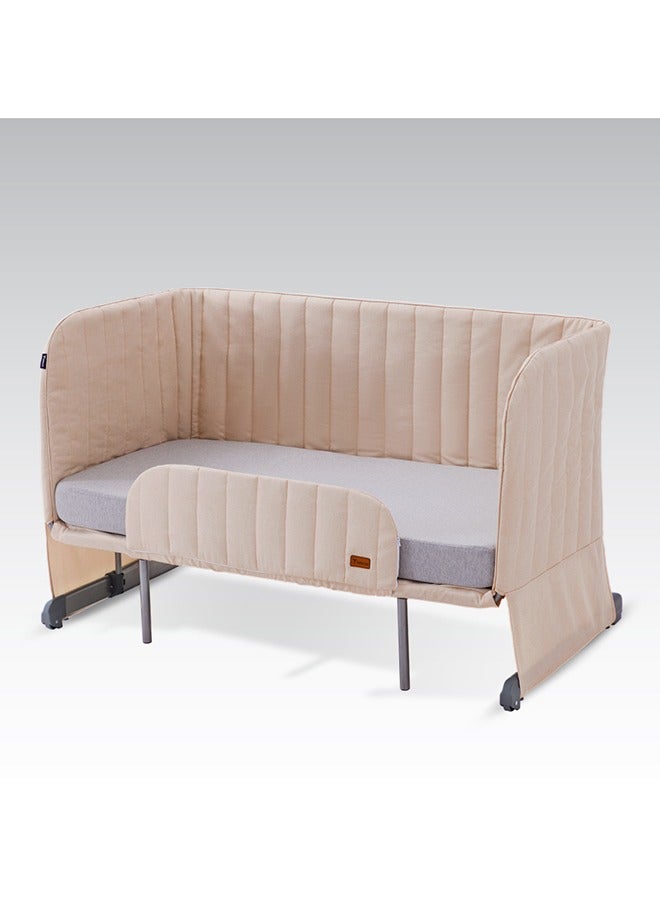 All In One, 0-4 Years Bedside Crib Cot And Sofa Expansion Pack - Ivory