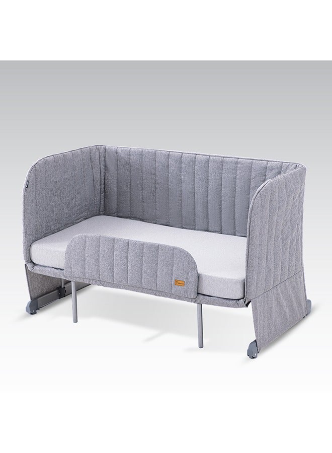 All In One, 0-4 Years Bedside Crib Cot And Sofa Expansion Pack - Grey