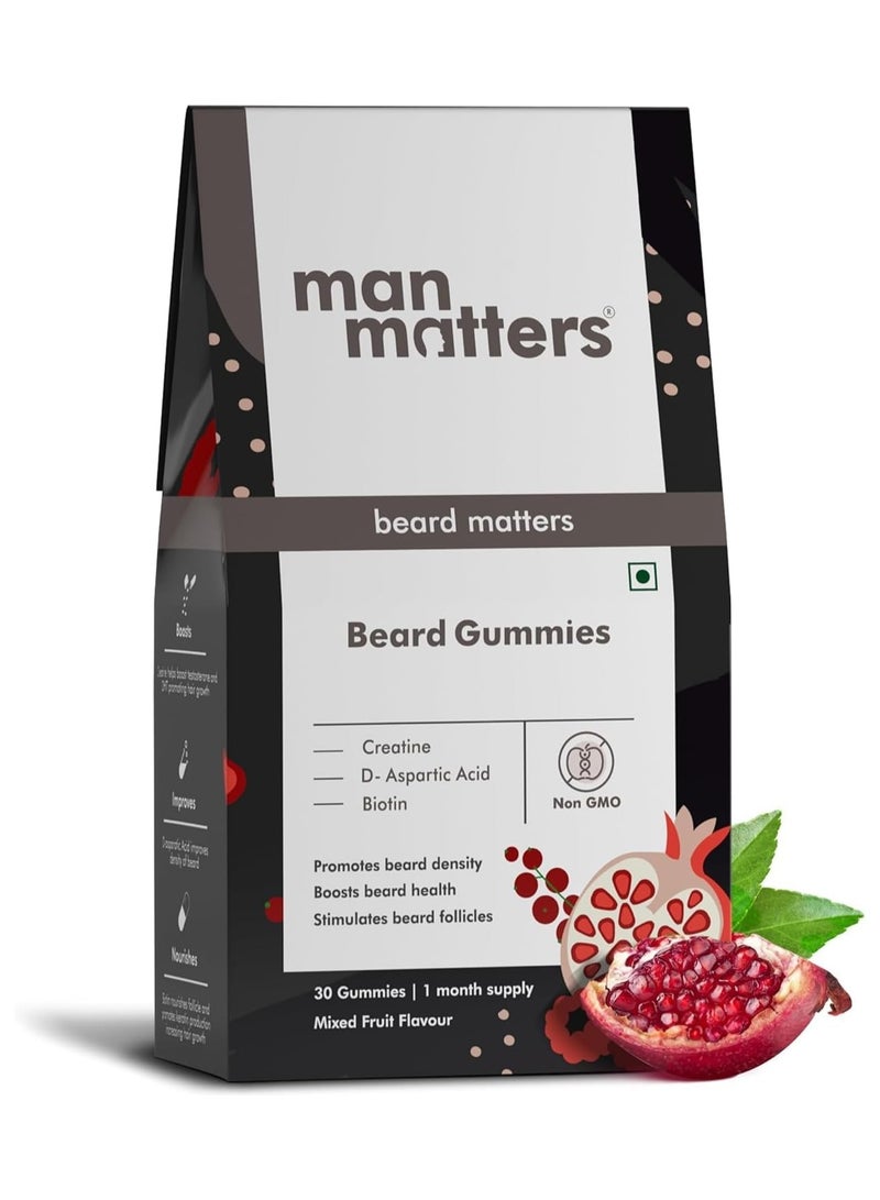 Man Matters Beard Gummies for Men, 30 gummies