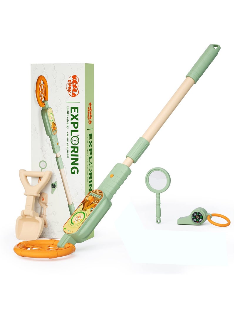 Outdoor Explorer Kit for Kids, Camping Adventure Toy Set with Metal Detector, Magnifying Glass, Shovel, Whistle and Compass, Educational Nature Exploration Toy Gift for Boys Girls 3-12