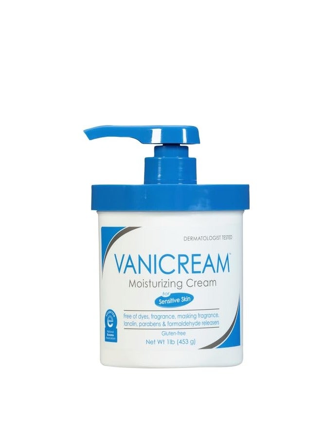 Vanicream Moisturizing Skin Cream with Pump Dispenser - 16 fl oz (1 lb) - Moisturizer Formulated Without Common Irritants for Those with Sensitive Skin