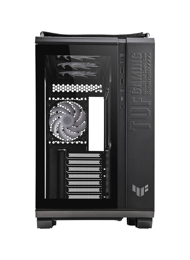 TUF Gaming GT502 PLUS PC Case, Dual Chamber Chassis, Supports 360mm Radiator, Up to 13 Fans, Discrete aRGB HUB, Fully Modular Design, GT502 PLUS/BLK/TG Black