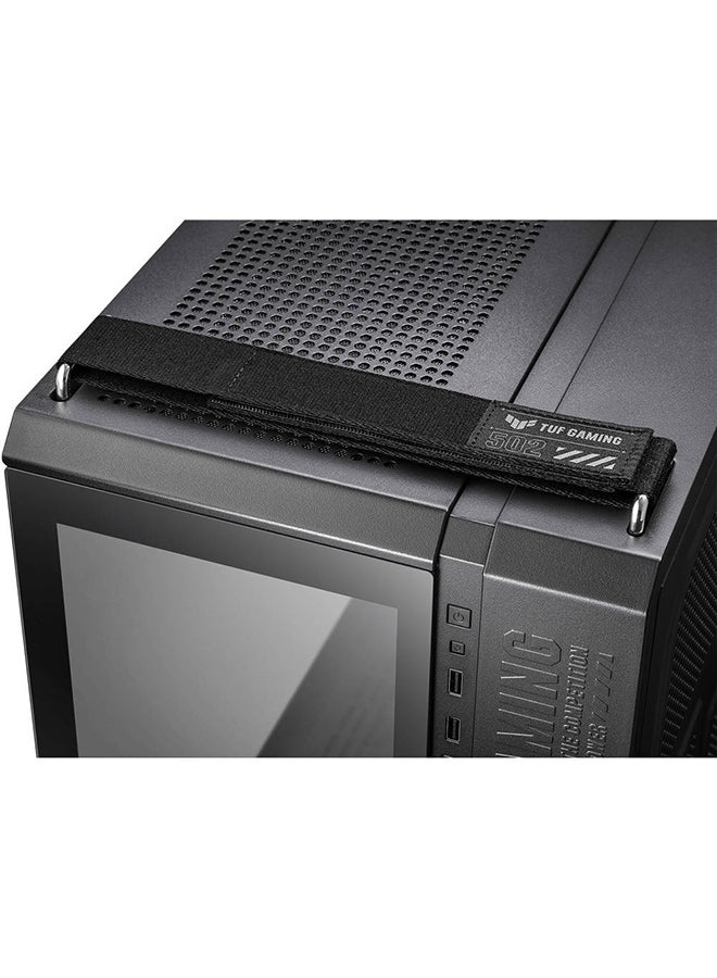 TUF Gaming GT502 PLUS PC Case, Dual Chamber Chassis, Supports 360mm Radiator, Up to 13 Fans, Discrete aRGB HUB, Fully Modular Design, GT502 PLUS/BLK/TG Black