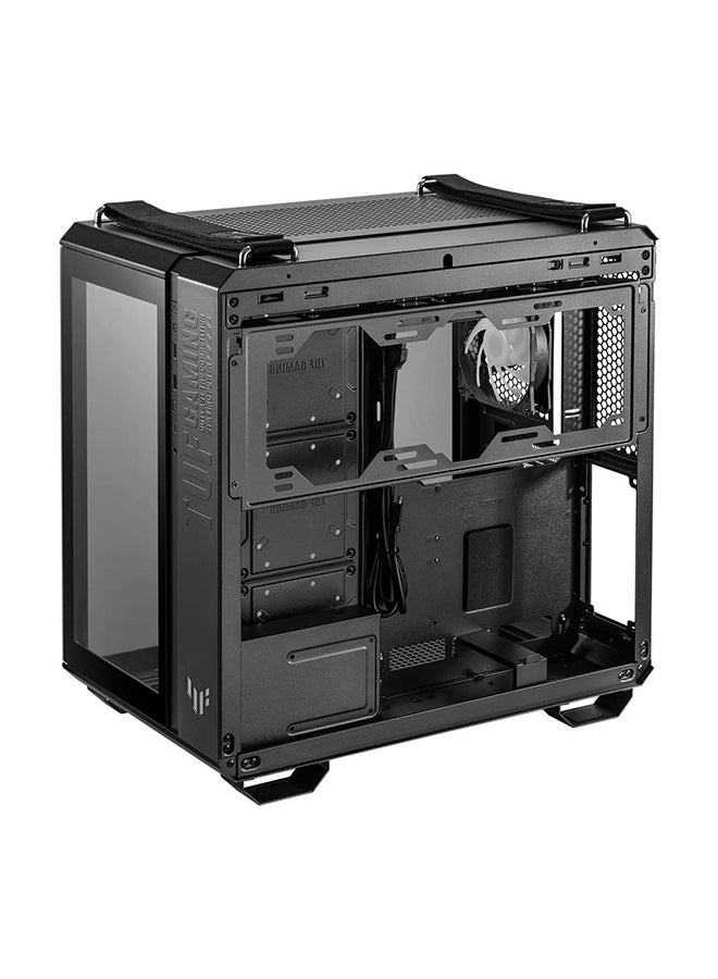 TUF Gaming GT502 PLUS PC Case, Dual Chamber Chassis, Supports 360mm Radiator, Up to 13 Fans, Discrete aRGB HUB, Fully Modular Design, GT502 PLUS/BLK/TG Black