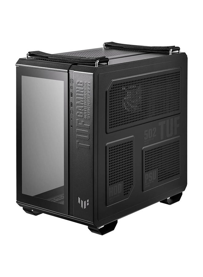 TUF Gaming GT502 PLUS PC Case, Dual Chamber Chassis, Supports 360mm Radiator, Up to 13 Fans, Discrete aRGB HUB, Fully Modular Design, GT502 PLUS/BLK/TG Black