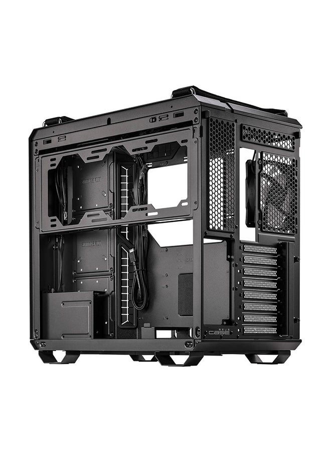 TUF Gaming GT502 PLUS PC Case, Dual Chamber Chassis, Supports 360mm Radiator, Up to 13 Fans, Discrete aRGB HUB, Fully Modular Design, GT502 PLUS/BLK/TG Black