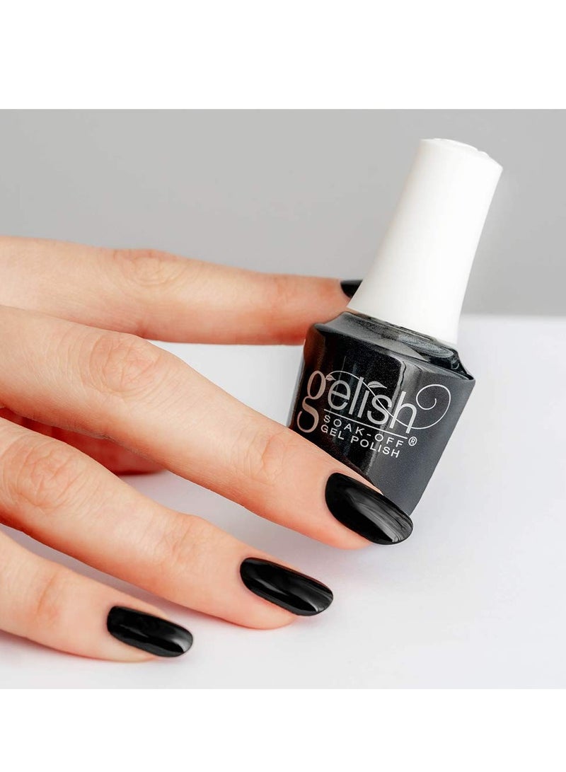 Gelish MINI Black Shadow Soak-Off Gel Polish, Black Gel Nail Polish, Black Nail Colors, Dark Nail Colors, 0.3 oz.