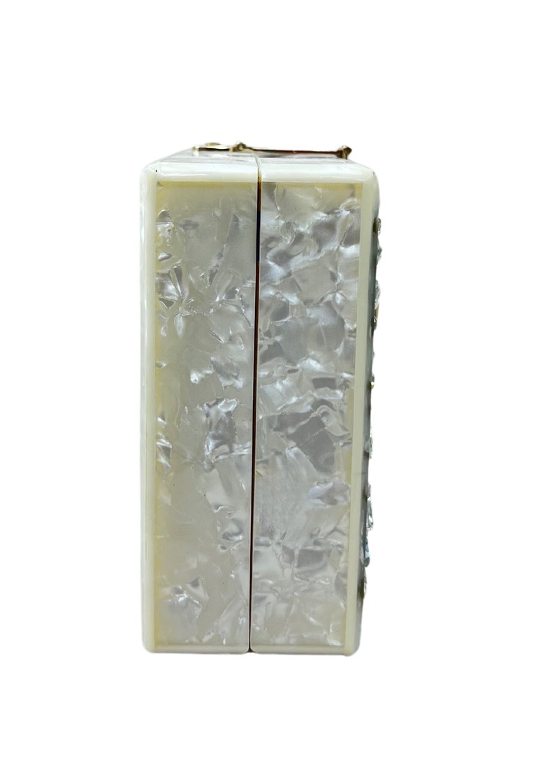 Square Shape Diamond Resin Clutch