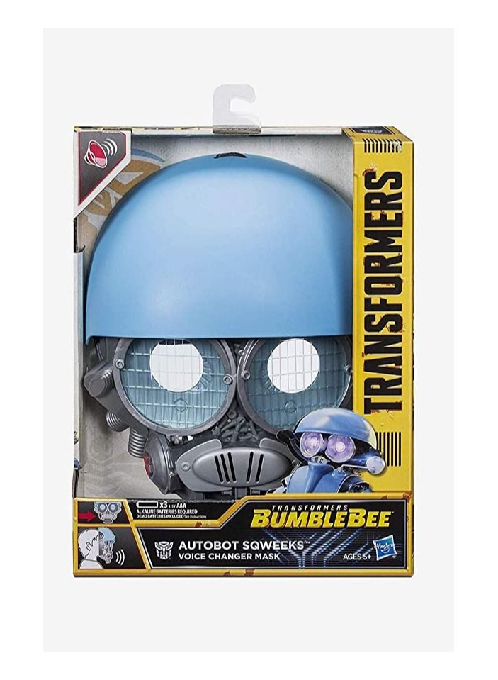 Transformers: Bumble Bee Voice Changer Mask Autobot Sqweeks, Blue…