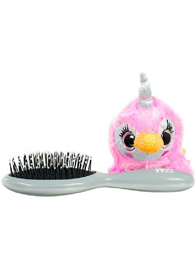 Plush Kid'S Detangler (Penguin Unicorn) With Soft Intelliflex Bristles For All Hair Types, Multicolor