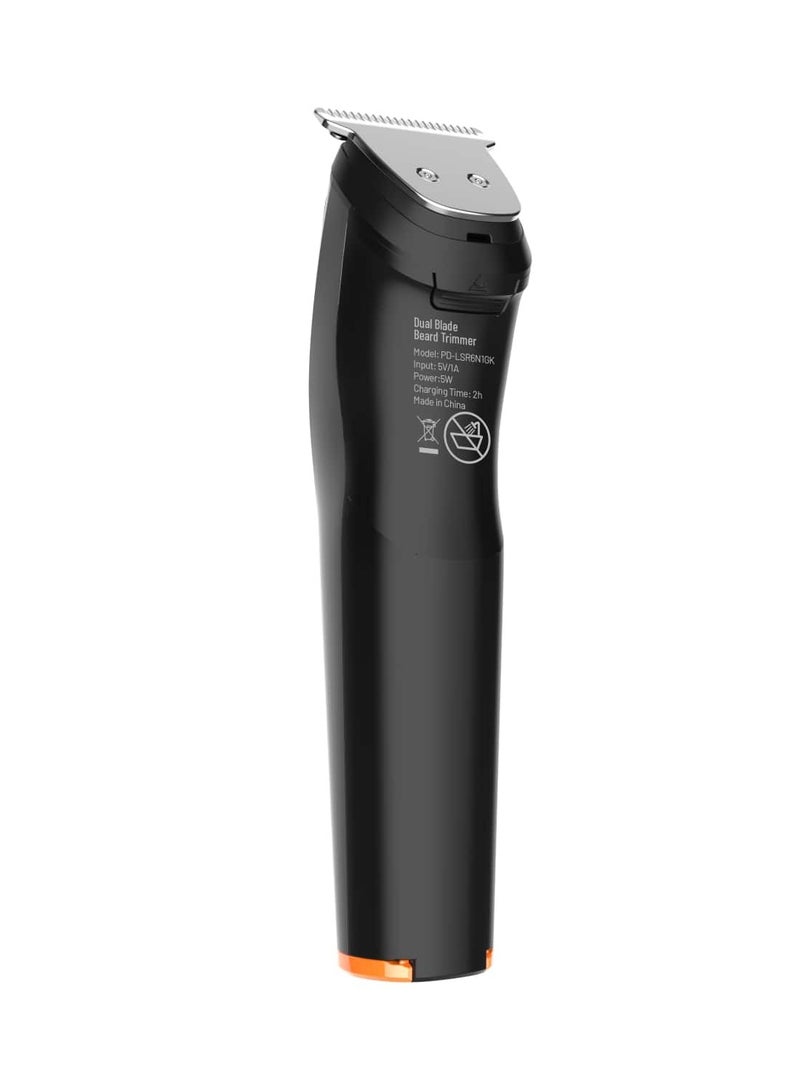 Lifestyle Rechargeable Grooming Kit with Nose Trimmer Four Detachable Heads - Black