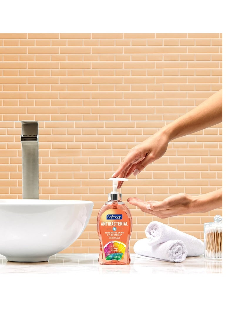 Softsoap Antibacterial Liquid Hand Soap Pump, Crisp Clean - 11.25 fluid ounce