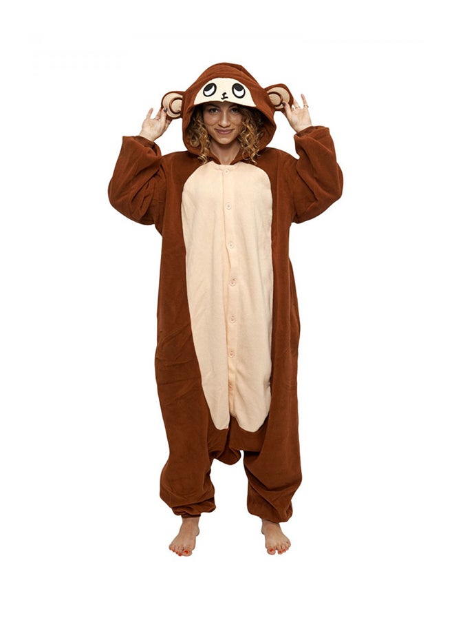 Monkey Themed Onesie Brown/Beige