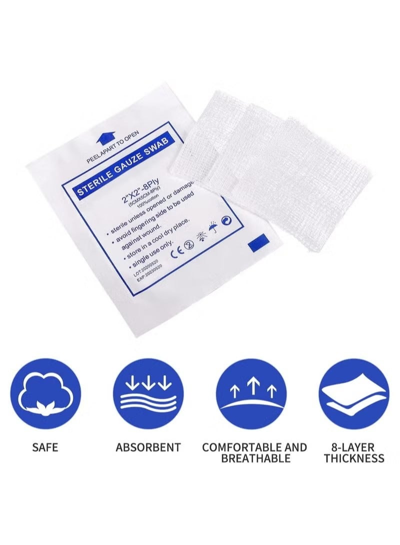 30pcs 5x5 Disposable Gauze Swabs Bleeding Stop Gauze Absorbent Cotton Gauzes