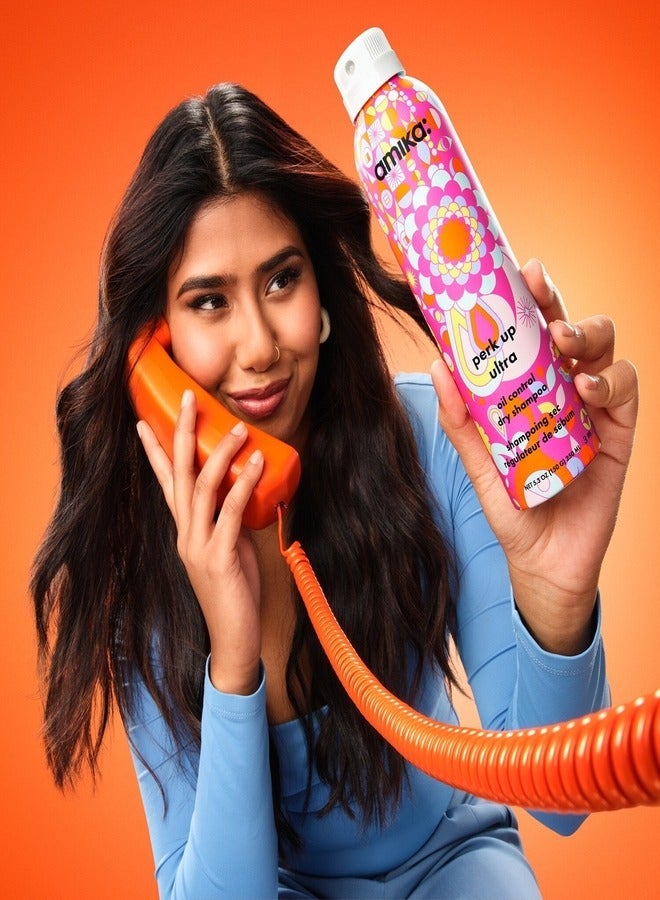 Amika Perk Up Ultra Oil Control Dry Shampoo 250ml – Talc-Free, Oil-Absorbing Dry Shampoo with Ultra-Fine Powders for Long-Lasting Freshness, Volume, and Oil Control – Ideal for Oily Hair and Scalp, Vegan & Cruelty-Free
