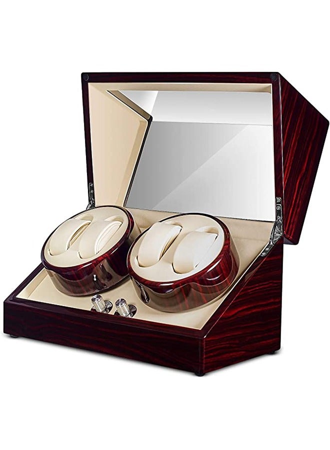 Watch Winder for Automatic Watches, 4 Automatic Watches Storages, Solid Wood Styling Mute Automatic Watch Winder