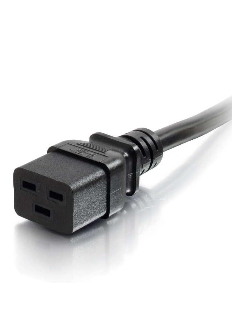 DKURVE C19 to C14 Power Cord - Heavy Duty Power Cable 16AWG 2 Meter