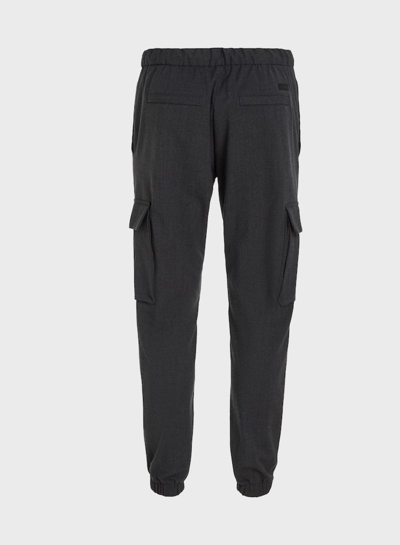 Drawstring Cargo Sweatpants