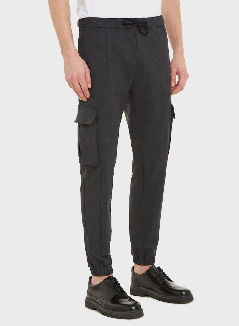 Drawstring Cargo Sweatpants