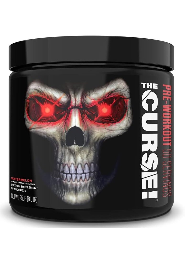 JNX Sports The Curse! Pre Workout Supplement - Intense Energy & Focus, Instant Strength Gains, Enhanced Blood Flow watermelon 250 gm