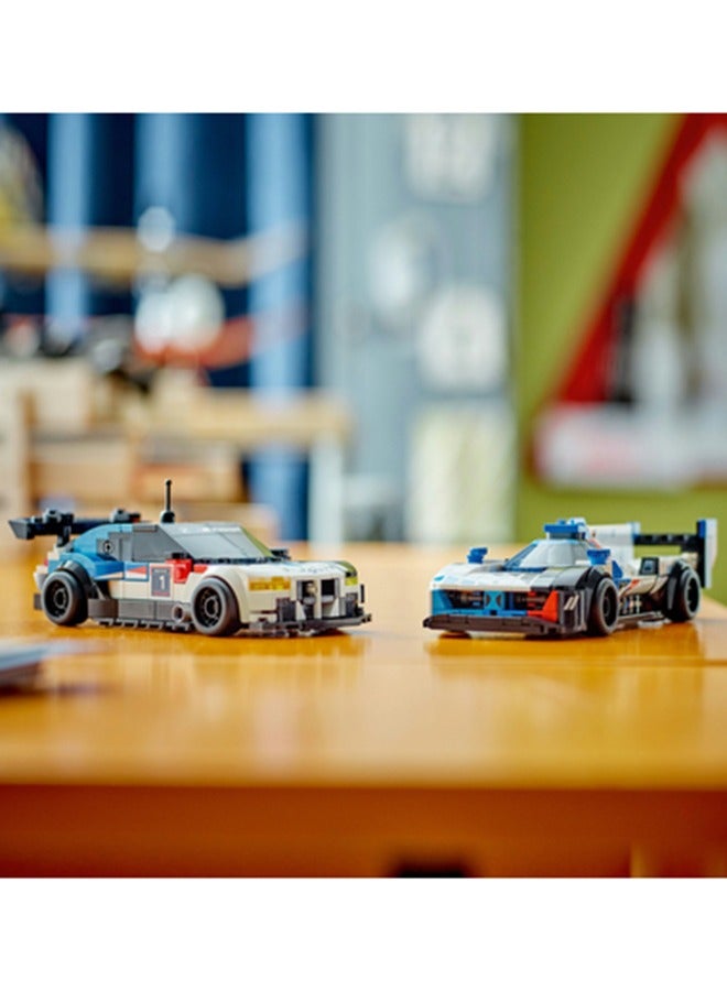 Speed Champions BMW M4 GT3 & BMW M Hybrid V8 Race Cars Toys for 9 Plus Year Old Boys & Girls, Buildable Model Vehicles with 2 Driver Minifigures, Kids' Bedroom Decoration, Birthday Gift Idea 76922