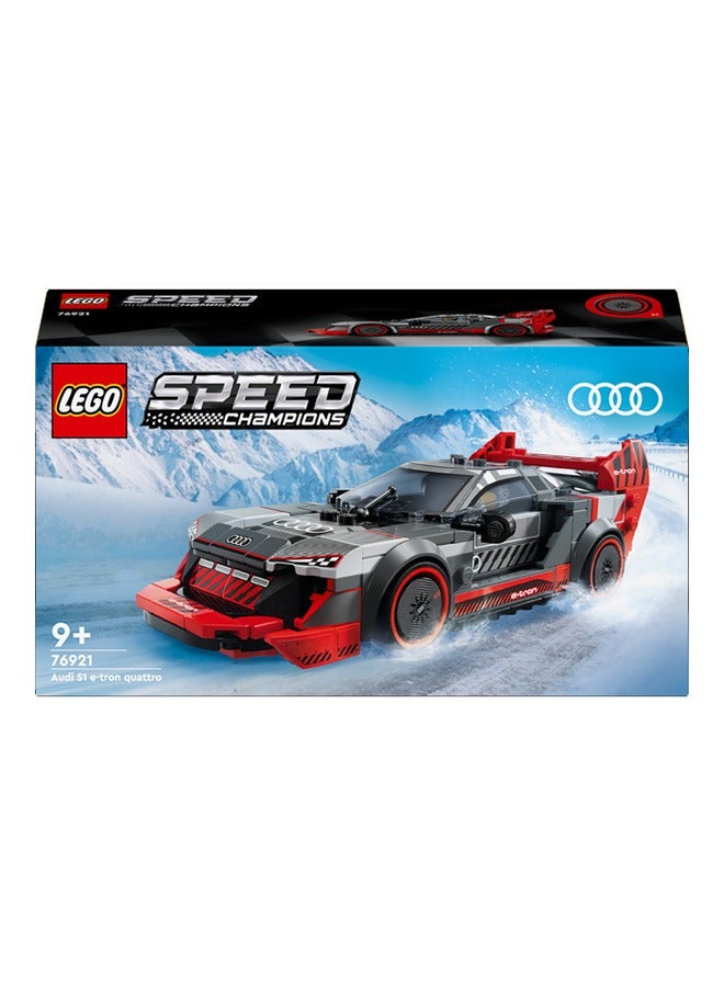 LEGO 76921 Speed ​​Champions Audi S1 ​​e-tron quattro race car, buildable model set for kids,  gift for boys and girls aged 9+ who enjoy independent play